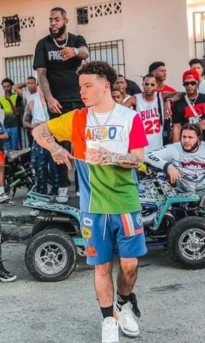 Lil Mosey wearing Akoo shorts