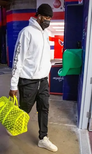 Tristan Thompson wearing Rick Owens pants