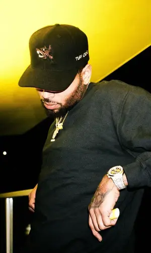 Chris Brown wearing Hubble Studio sweatshirt
