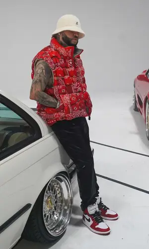 Farruko’s Outfit in Kapital Jacket, Kangol Cap & Supreme Underwear (2021)