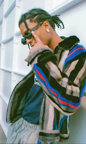 ASAP Rocky wearing Fendi bag