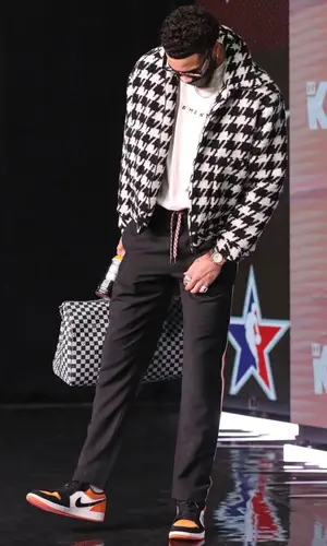 Jayson Tatum wearing Dior eyewear