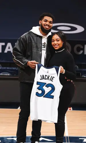Karl Anthony Towns wearing Balenciaga hoody