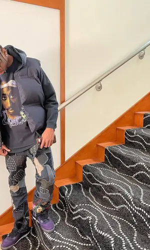 Shai wearing Gallery Dept. hoody