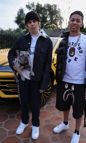 Lil Bibby wearing Moncler jacket