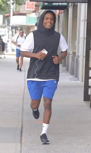 ASAP Rocky wearing Nike sock