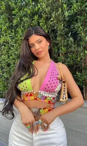 Kylie Jenner wearing Versace top