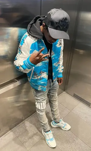 Jackboy wearing Amiri hat