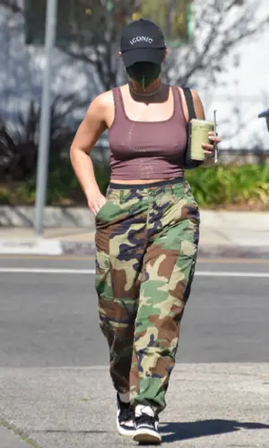 Addison Rae wearing Iconic Apparel cap