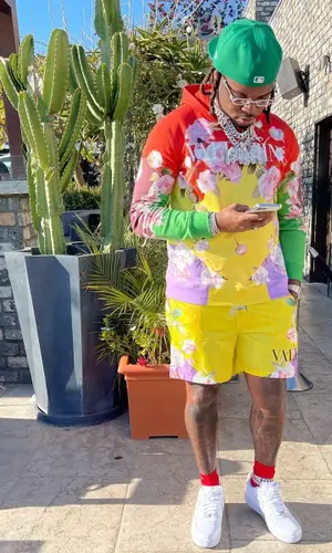 Gunna wearing Valentino sweatshirt