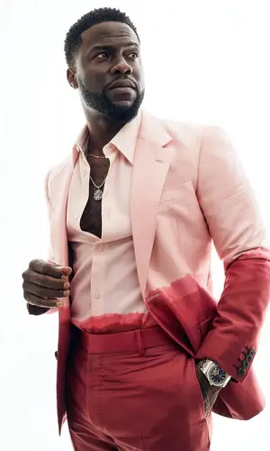 Kevin Hart wearing Alexander McQueen trousers