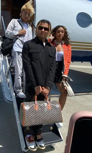 24kGoldn wearing Akila eyewear