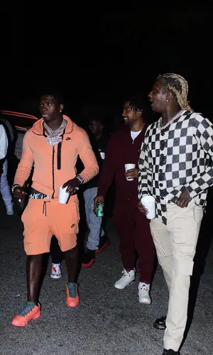 Bankroll Freddie wearing Nike shorts