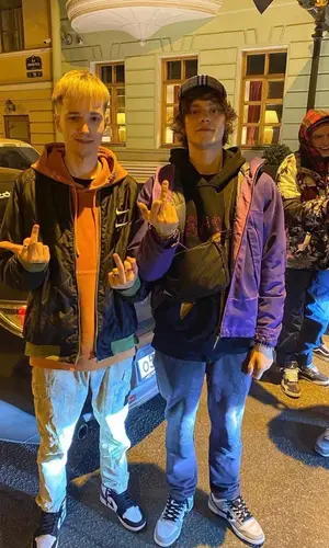 OG Buda wearing Never Tired pants
