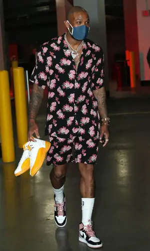 PJ Tucker wearing Gucci shirt
