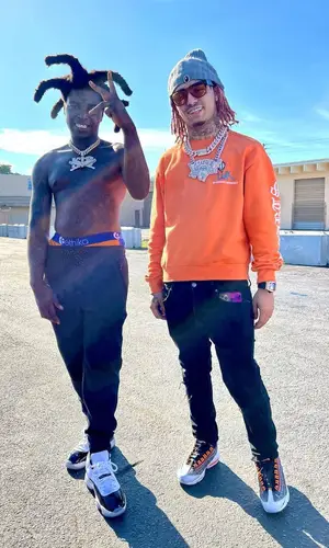 Lil Pump wearing Bape hat