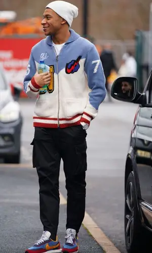 Kylian Mbappe wearing Sacai sneakers