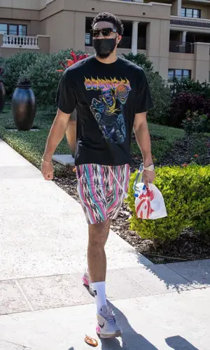 Jayson Tatum wearing Dior eyewear