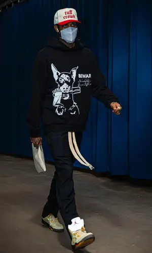 Jordan Clarkson wearing Tuff Crowd hoody