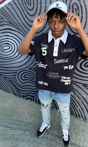 Jackboy wearing Chanel jersey