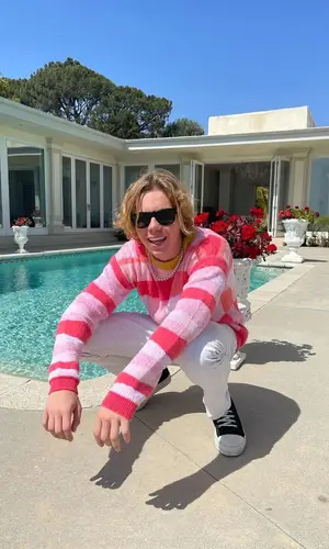 The Kid Laroi wearing Louis Vuitton eyewear