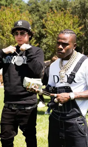 DaBaby wearing Amiri jacket