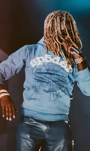 Young Thug wearing Spider Worldwide hoody