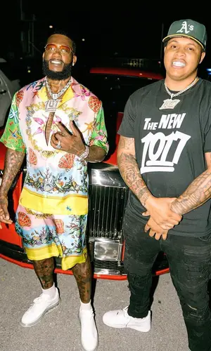 Gucci Mane wearing Versace shirt