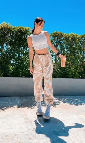 Charli D'Amelio wearing Social Tourist pants
