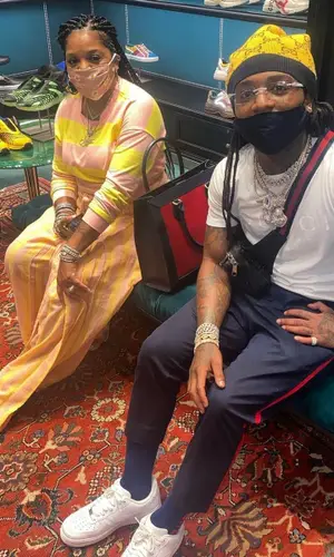 Jacquees wearing Gucci bag