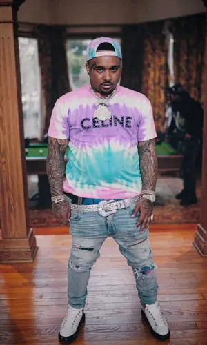 Doe Boy wearing Celine t-shirt