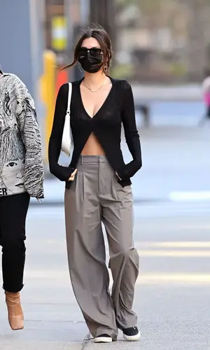 Emily Ratajkowski wearing Aya Muse top