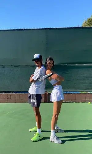 Kendall Jenner wearing Nike sneakers