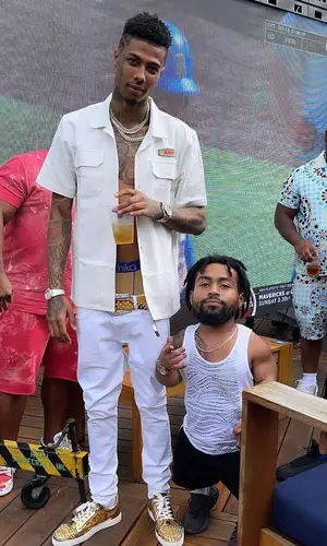 Blueface wearing Ethika underwear