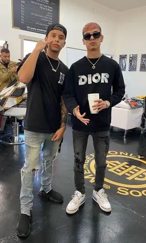 Natanael Cano wearing Dior sweatshirt