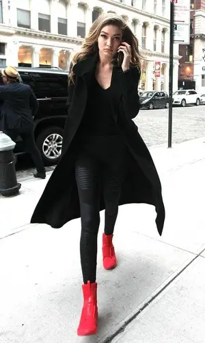 Gigi Hadid wearing Alo Yoga pants
