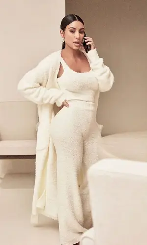 Kim Kardashian wearing Skims jacket