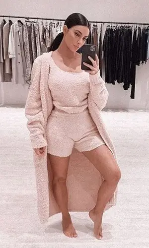 Kim Kardashian wearing Skims jacket