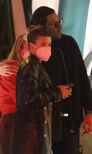 Sofia Richie wearing Nanushka jacket