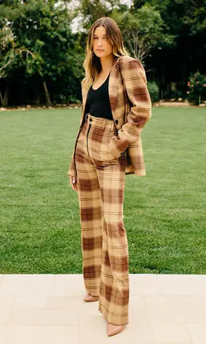 Hailey Bieber wearing Kwaidan Editions jacket
