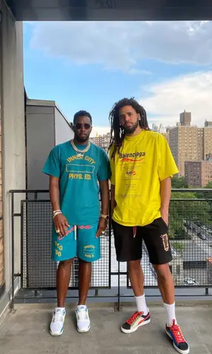 Diddy wearing Honor The Gift shorts