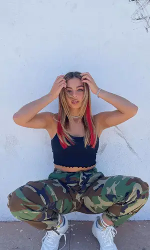 Addison Rae wearing Reebok sneakers