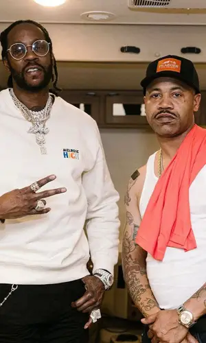 2 Chainz wearing Melrose High sweater