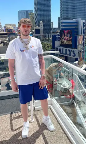 Murda Beatz wearing Dior t-shirt