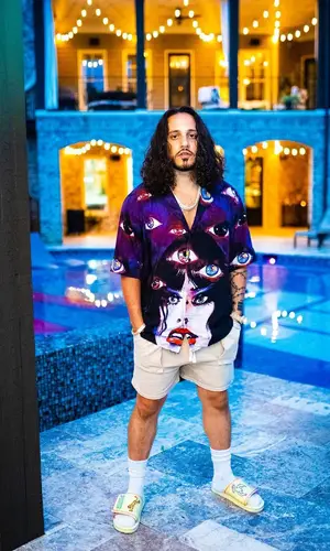 Russ wearing Puma sandal
