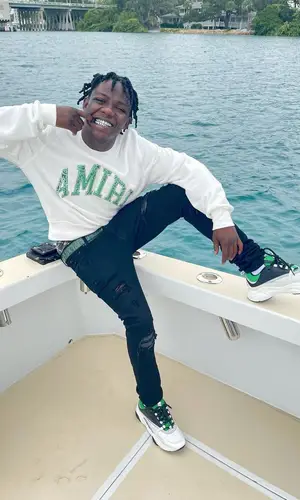 Jackboy wearing Amiri sweatshirt