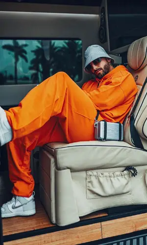 Maluma’s Outfit in Heron Preston Hoodie, Prada Hat & Calvin Klein (2021)