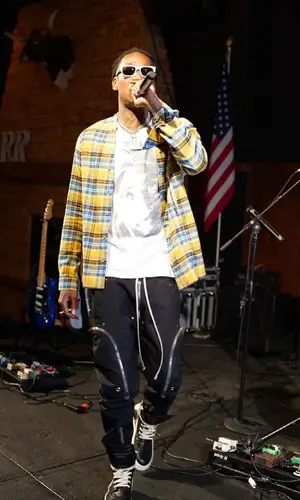 Wiz Khalifa wearing Rick Owens shirt