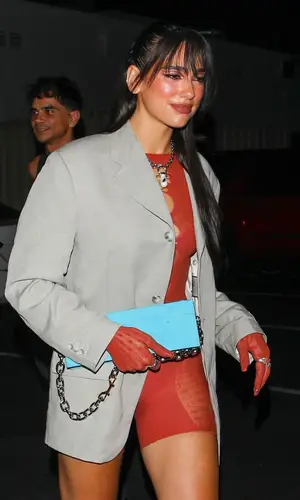 Dua Lipa wearing Cartier watch