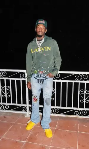 Offset wearing Lanvin hoody